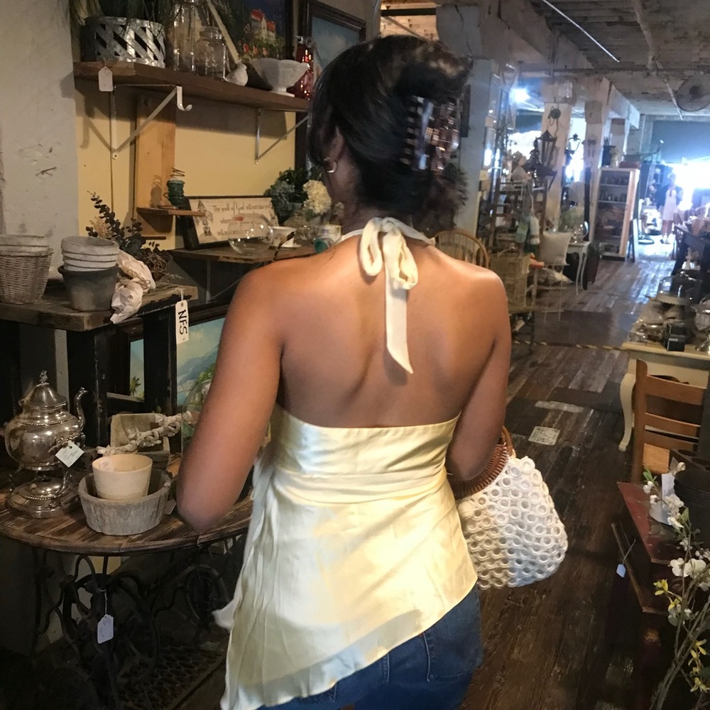 Yellow Flutter Backless Tank Size Small - image 3